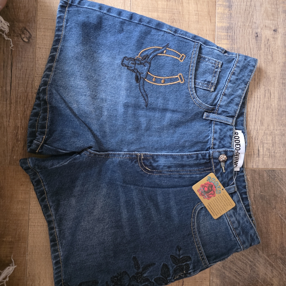 Rodeo Queen Women’s Dark Blue Denim Jean Shorts